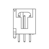 Amphenol Commercial Products G888A105321T2HR Shrouded Protect Header 2.54mm Pitch STR DIP,1x5Pin,MATTE TIN,NY4T,TAIL=3.3mm,W/POST,BLACK,T&R W/CAP