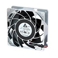 Delta Electronics, Inc. THD1348HE Tubeaxial Fan, 134x38mm, 48VDC, 490CFM, 240W, 82dBA, Ball, 4-Lead Wires, Lock Rotor Sensor