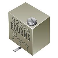 Bourns 3269P-1-472 0.25 in Square SMD Trimming Potentiometer 1/4" 4.7Kohms 10% Horizontal Adjust