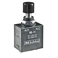 NKK Switches WB15S-DA Pushbutton Switches SPDT ON-NONE-(ON) SOLDER LUG SEALED