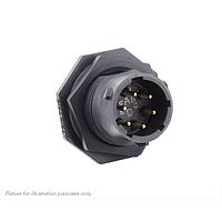 Eaton Souriau-Sunbank UTSX710D6PW32 Receptacles Jam nut receptacle & hold down clips,without backshell, with 6 male PCB contacts, IP68/69K in unmated conditions, keying W