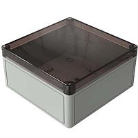 Rose 601818120 Enclosures ENCLOSURE, ECO COMP, CLEAR LID, 180 X 182 X 90MM, THERMOPLASTIC