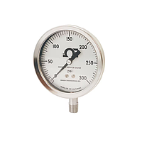 OMEGA PGS-35L-3000 Corrosion, Weather, and Dust Resistant Pressure Gauge (Gauge; 0~3000psi; 1/4"NPT Male; 3½ in)