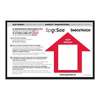 SpotSee 26119 TiltWatch XTR English, Spanish, French, German - Size: 8.75" x 5.75"