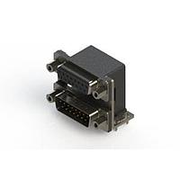EDAC 664-015-364-036 Dual Port D-Sub Connectors Right-angle Dual Port D-Sub Connector