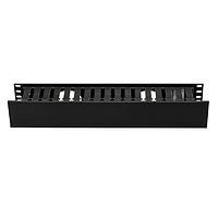 HellermannTyton WMB1 Wire Ducting & Raceways Horizontal Wire Manager, Single-Sided 2U, 3.0" x 3.0", Black, 1/box