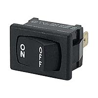 Carling Technologies 651262-BB-0N Subminiature 1-pole, (ON) - None - OFF, 10A 125-250VAC 1/4 HP, Non-Illuminated Matte Black Rocker Switch with .187 Tab (Q.C.)