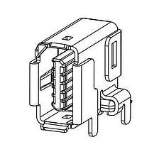 Amphenol Commercial Products ND9-BS14-00 Industrial ix Industrial RCPT Type B RA SMT