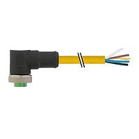 Murrelektronik 7700-A4031-U1C0300 Connectors Mini (7/8) 4 pole, Female 90 w/ Cable, TPE 4x16AWG ye UL/CSA, TC-ER 3m
