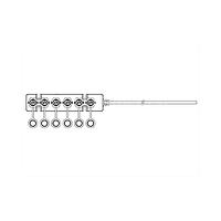 Amphenol LTW A-222222-MMMMMM-LA01 Sensor Cables / Actuator Cables Ceres, Distribution Box, 5A, 02 pins, 2 Points Lock, Length 1000mm, Cable OD F4.2mm, IP67