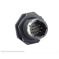 Eaton Souriau-Sunbank UTGX712E10PW Receptacles Jam nut receptacle, without backshell, with 10 male solder contacts, IP68/69K in unmated conditions, keying W