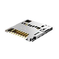 GCT (Global Connector Technology) MEM2080-00-128-00-A Card Connectors Micro SD, Push Push, SMT, Card Entry Normal, 1.28 mm profile