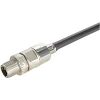 HARTING 21038811407 Headers & Wire Housings M12 D-code 4pin male shielded, crimp, slim design, straight, cable entry requires crimp flange set