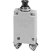 E-T-A Circuit Breakers 413-K34-LN2-90A Thermal Single pole high performance thermal circuit breaker with tease-free, trip-free, snap action mechanism and push/pull on/off manual actuation (M-type TO CBE to EN 60934). An indicator band on the push button clearly shows the tripped/off position. Thr