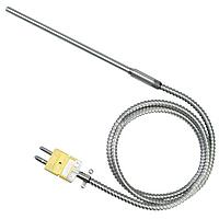 OMEGA TJ36-CASS-316U-4-BX Rugged Thermocouple Transition Joint Probes with Armored Cable (Thermocouple, K, 720 °C, Immersion Probe)