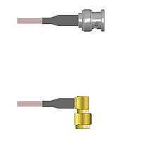 Amphenol Custom Cable Q-0M038000H012i RF Cable Assemblies BNC-SP/SMA-RP G142 12I