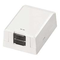Panduit CBXS1AW-A Wire Ducting & Raceways Surface Mount Box, 1 Port, Shuttered, Ar