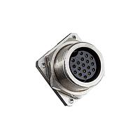 Amphenol LTW DSD-18PMFP-SS8001 Standard Circular Connector Ceres, Large Size, Metal, 5A, 18 pins, Male Connector, Female Contact, Square, Screw Thread, PCB 180, Receptacle, IP68