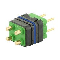 Eaton Souriau-Sunbank 8MQ2M0412RNE046S Modular Connectors - Push Pull MQuick module, sealed, with male straight PCB contacts, tin lead plated, delivered with cap