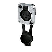 REAN RRX3F-Z-000-0 Receptacles 3P F XLR RCPT D-FLNG IP65 NICKEL/TIN