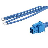 Molex 226245-2044 Discrete Wire Mini-Fit Versa Color-to-Pigtail  CBL ASSY 4.2P DR 600mm Lgth 4 Ckt Blue