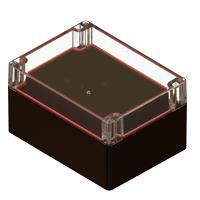 Serpac RB65P12C24B Watertight PLASTIC BOX WATERTIGHT ENCLOSURE CLEAR/BLACK (6.30 x 4.72 x 3.54 in)