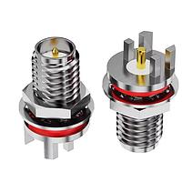 GCT (Global Connector Technology) RFPC-SMA32-FN-095-A Connectors RP-SMA, PCB Mt, BHJck, End launch, wO-ring 6GHz, IP67, 0.8mm PCB thickness