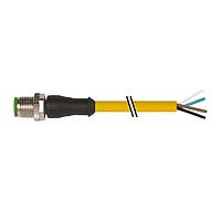 Murrelektronik 7700-12021-U040300 Connectors M12 male 0 with cable, TPE 4x22AWG ye UL/CSA, ITC/PLTC 3m