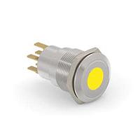 Alcoswitch - TE Connectivity 5-2213765-0 Pushbutton Switches AV19 DPM 0.4VA SPOT LED YELLOW 12V