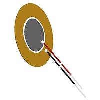 PUI Audio AB1541B-LW100-R Piezoelectric PIEZO CERAMIC BENDER 15MM 4.1KHZ