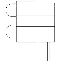 VCC 5680F7_1 LED Circuit Board Indicators T1 LED 2 Hi R/A ASSY