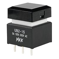 NKK Switches UB215SKW03N-5A Sealed SPDT ON-(ON) BLK CAP