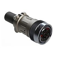 Amphenol SINE Systems AHDM06-24-91SR-059 Receptacles Size 24, 9 Position ISOBUS Plug Kit, Socket Contacts with Cable Clamp Backshell Socket Contacts, Reduced Diameter seal, Wide Thread Adapter (WTA)