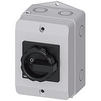 SIEMENS 3LD20641TC51 Rotary DISC SW 16A ENCL ROT HDL BLK 4P