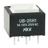 NKK Switches UB25SKW035D Pushbutton Switches SQ DPDT ON(ON) GREEN LED PC BODY ONLY 6A