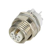 HARTING 21033092530 Connectors M12 K-code 4+PE pin female rear mount shielded straight pcb mount THR