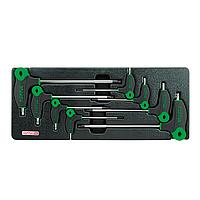 TOPTUL GAAT0812- 8PCS - L-Type Two Way Star & Tamperproof Key Wrench Set