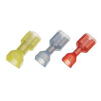 KS Terminals FDFNY1-250TA Quick Disconnect Nylon-Fully, Twin Wire Female (TA), 22-18 AWG, .032 x .250