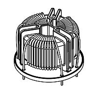 Schaffner RT8132-6-6M0 Current Compensated Choke 6A 6mH 3-Wire Horz PCB Mounting