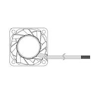 Delta Electronics, Inc. FFB0412UHN-CA07 Axial DC Fan, 40x28mm, 12VDC, 25.401CFM, 7.2W, 58dBA, 18000RPM, Ball, Tach, PWM, IP55