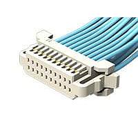 Samtec S1SDT-07-28-GF-16.00-L1 Double Row Micro Mate Double Row Discrete Wire Cable Assembly, Teflon Fluoropolymer Wire, 1.00 mm Pitch