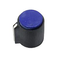 Shin Chin RN-118F-BL/6.4 Pointer/Selector Indicator Lined Knob Blue