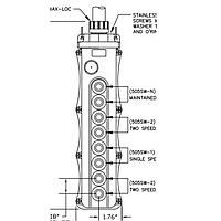 Molex 1301260302 Push Button Pendant 5060 W/(5) 505SW-1NONC