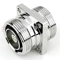 Fairview Microwave SM3388 7/16 DIN Female to 7/16 DIN Female 4 Hole Flange  Adapter (6 Ghz)
