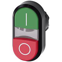 SIEMENS A6X30137368 Flat Button ILLUMINATED TWIN PUSHBUTTON. GREEN. RED