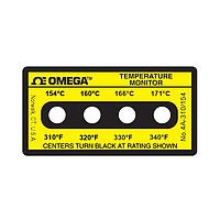 OMEGA 4A-A-310-30 Non-Reversible, Four point Horizontal Temperature Label (340 °F)