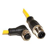 Mueller C5AD06M005 Sensor Cables / Actuator Cables M12 Cordset, 5-Pos Male Straight-Female Right Angle, 22 AWG, 5M