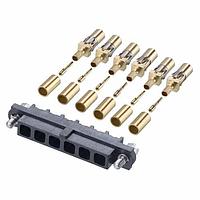 Harwin M80-FC305F1-06 Discrete Wire Cable Assemblies FEMALE CRIMP COAX 6 POS 6 GHz 50 Ohm