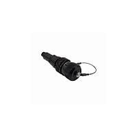 Bulgin PXM0608NSANBK4868 Connectors Black Anodised Transversely Sealed Aluminium Inline Plug Connector - Cable Entry: 4.82-6.85mm