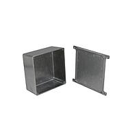 Bud Industries CU-5474-B Enclosures Econobox Diecast Aluminum Box, Bracket and Cover Black (4.8 X 4.8 X 2.3 In)